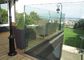 Balustrade en verre au plancher de balcon, balcon en métal clôturant l'installation facile
